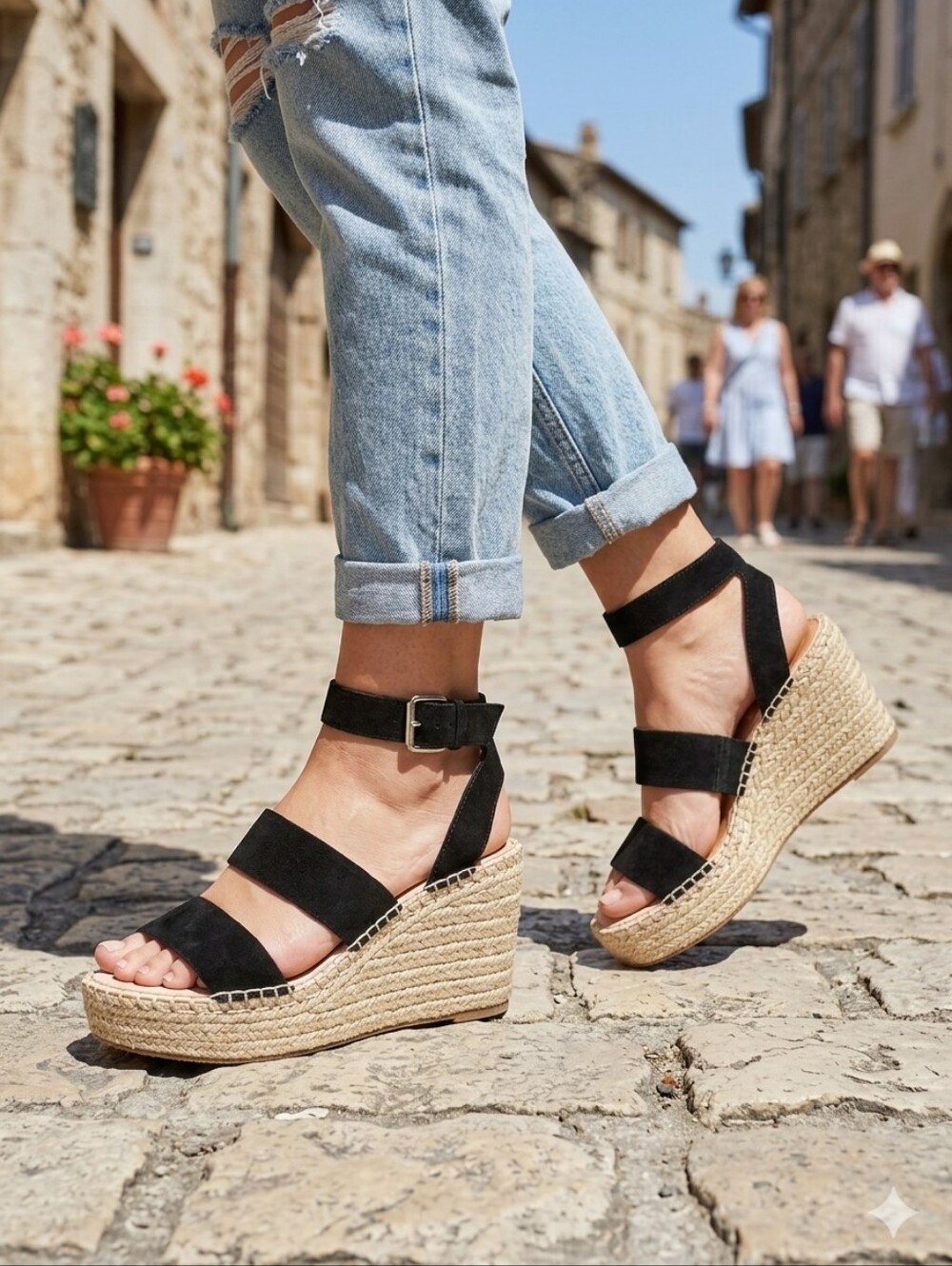 DV by Dolce Vita Black Wedge Espadrilles